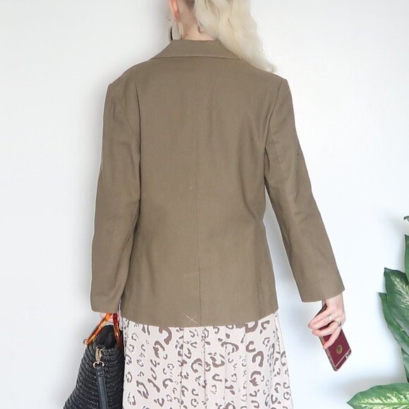 Beyond Vintage Single-breasted Linen Blend Blazer - Picture 5 of 15